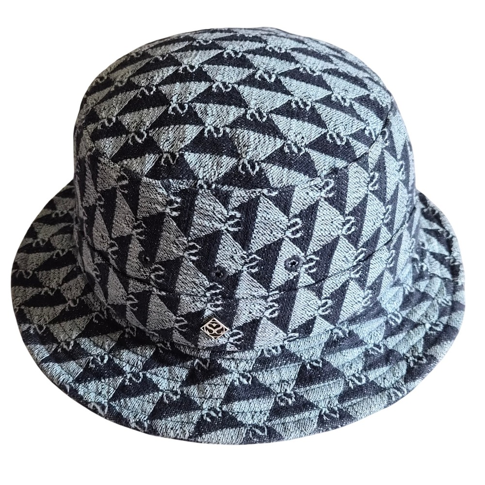 Sandro Paris Monogram Jacquard Bucket Hat - Blue / Black